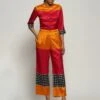Multicolour Ikat Trouser -Charmers Shop tr1111161