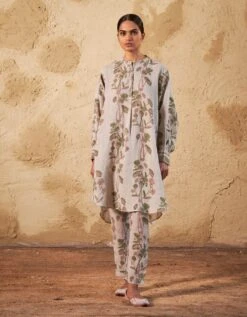 Boriya Block Printed Linen Trousers