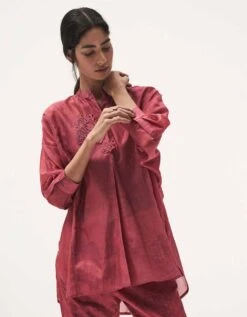 Botanical Chanderi Top -Charmers Shop vqtpp13