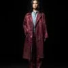 Fresco Long Coat Red Silk Damask -Charmers Shop wow307sj5511
