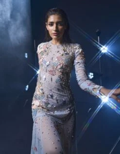 Yukta Gown In Grey -Charmers Shop yuktagreyb