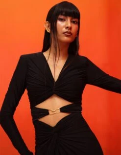 Siyah Gown -Charmers Shop zr6443